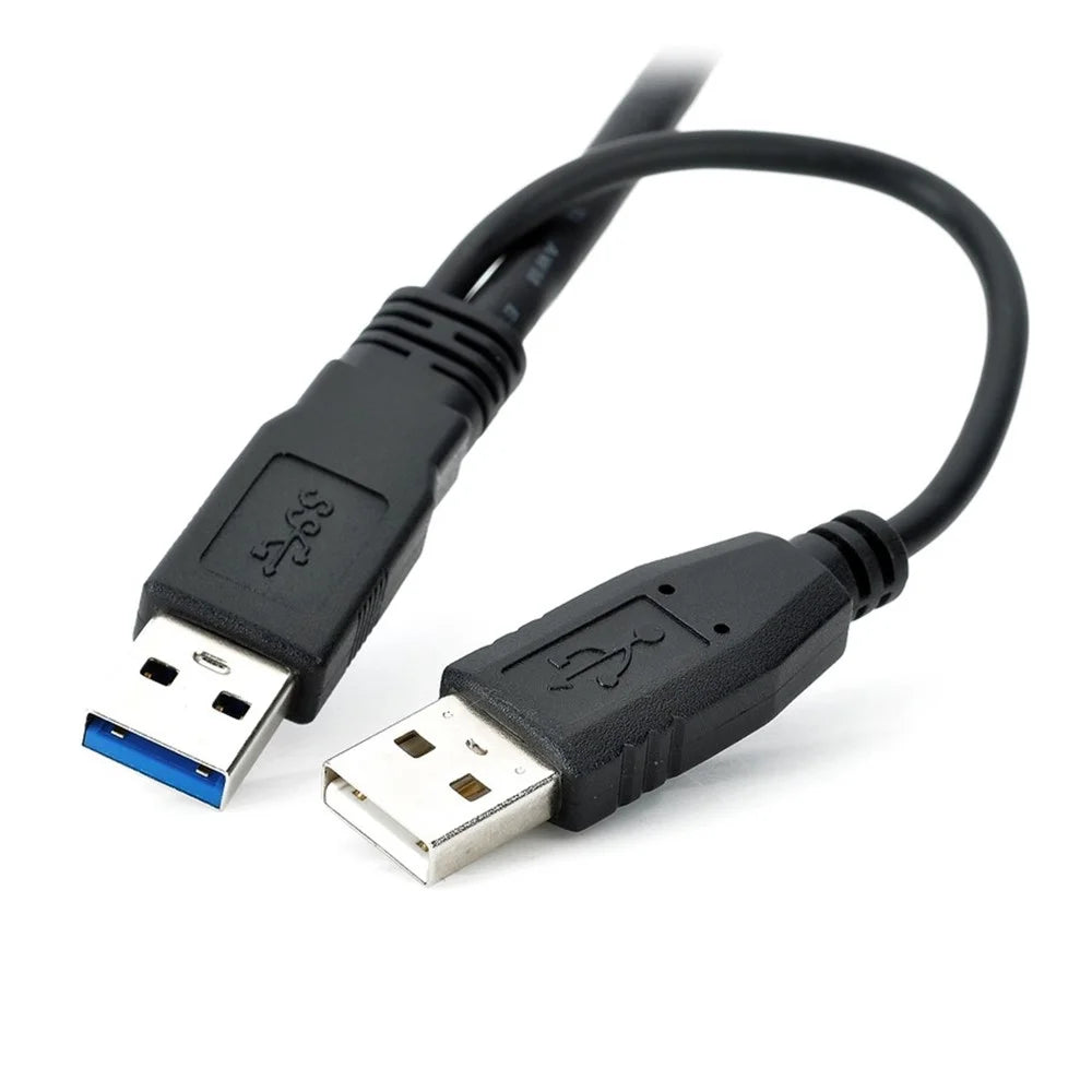 U3-029 USB 3.0 A Male to Micro B Male Y Splitter Adapter Cable for Mobile HDD - 3