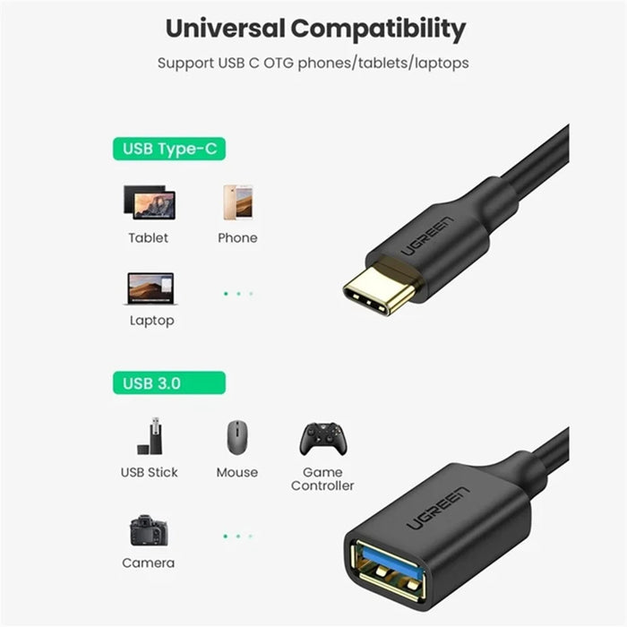 UGREEN USB C to USB Adapter OTG Cable USB Type C Male to USB 3.0 Female Cable Adapter for MacBook Pro - 2