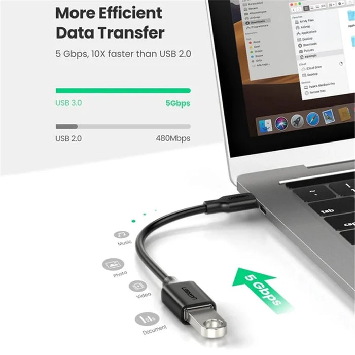 UGREEN USB C to USB Adapter OTG Cable USB Type C Male to USB 3.0 Female Cable Adapter for MacBook Pro - 4
