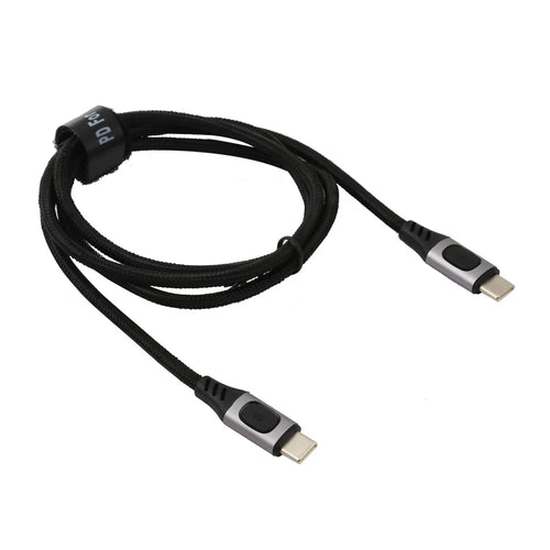 For iPhone 15 Series 100W 5A Type-C to Type-C PD Fast Charging Data Cable 2m Male to Male Charge Cord for Huawei - 1