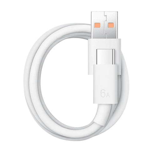 100cm 6A 66W Type-C Fast Charging Cable Cord for Huawei Mate 40 Pro/Nova 8 5G/Honor V40 5G - 1