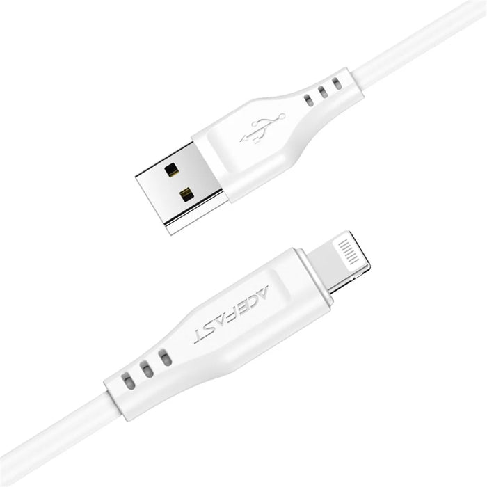ACEFAST C3-02 MFI Certified USB-A to Lightning TPE Charging Data Cable 1.2m - White - 4