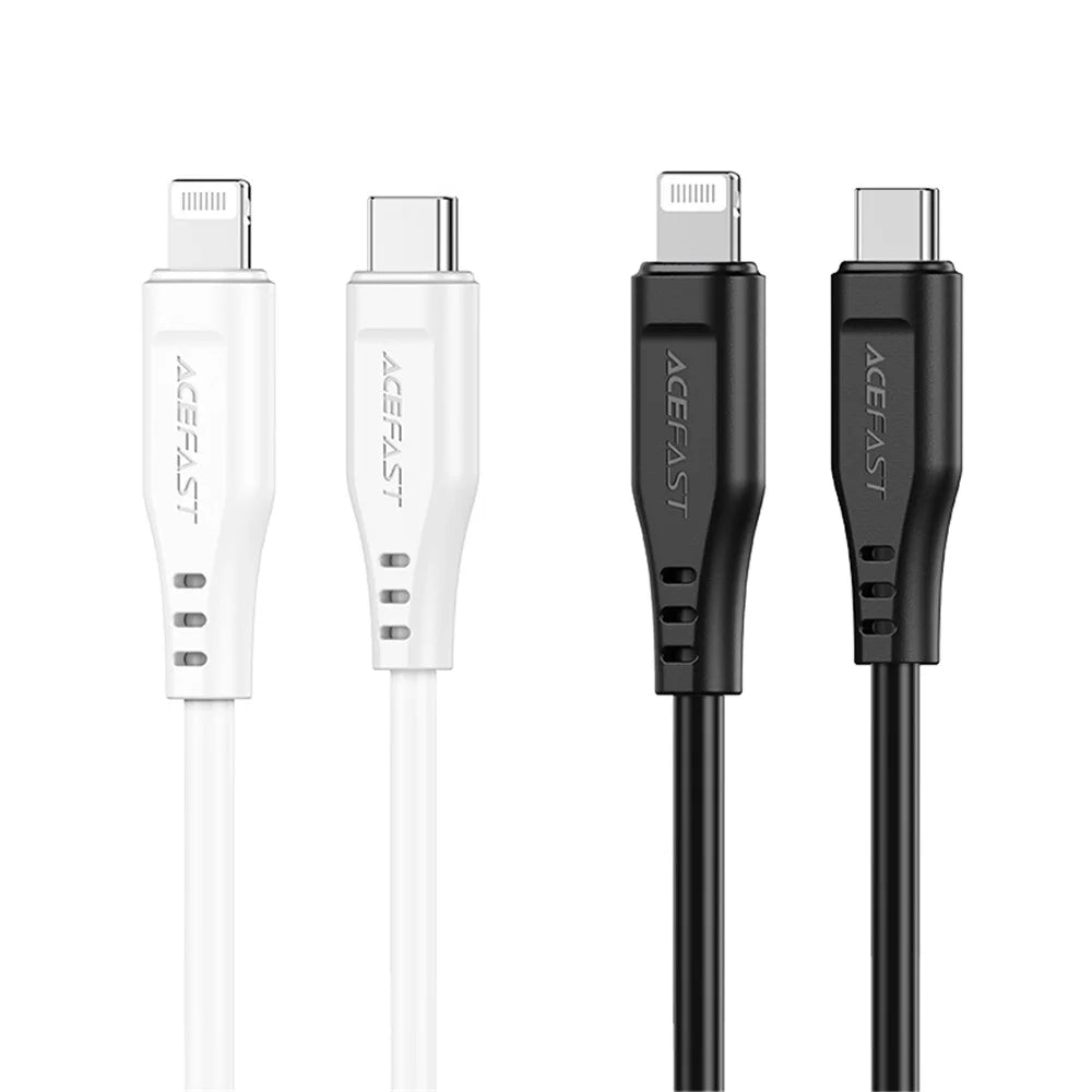 ACEFAST C3-01 MFI Certified USB-C to Lightning TPE Charging Data Cable Support PD30W Fast Charging 1.2m - Black - 6