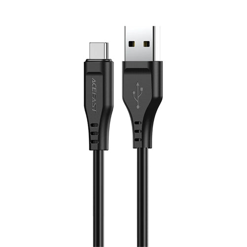 ACEFAST C3-04 for iPhone 15 Series USB-A to USB-C Data Cable 3A Max TPE Charging Cord 1.2m - Black - 1