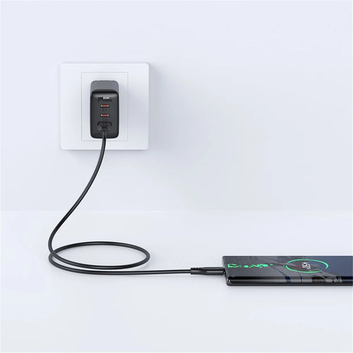 ACEFAST C3-04 for iPhone 15 Series USB-A to USB-C Data Cable 3A Max TPE Charging Cord 1.2m - Black - 5