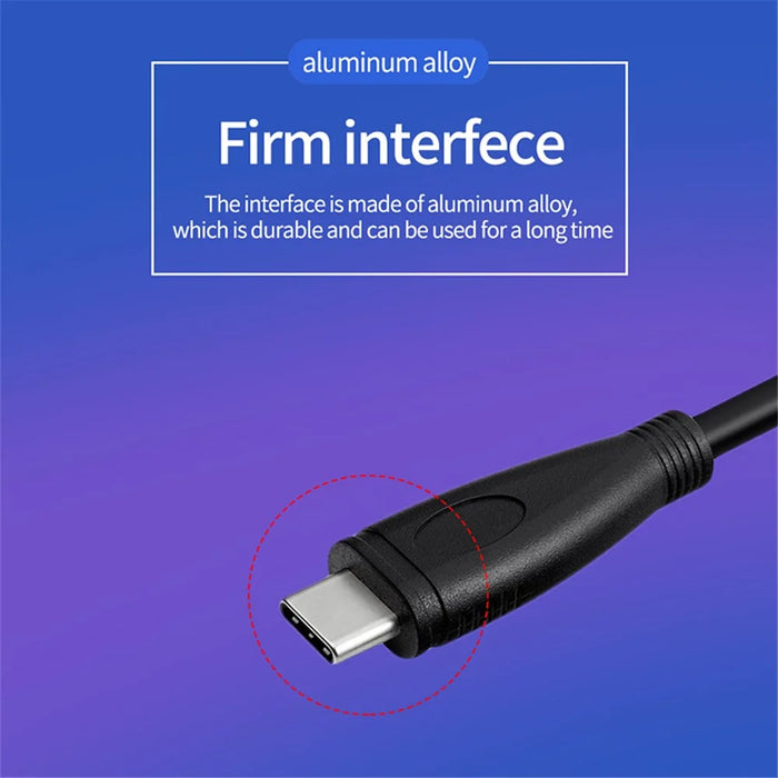 PQ105 1m USB3.1 Type-C Male to Female 10Gbps High Speed Data Cable Gen2 4K Projection Screen PD100W 5A Fast Charging Cable - 6