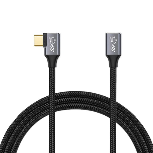 1m Type C Female to C Male Elbow Extension Cable Type C 3.1 Gen2 PD 100W HD Projection Multi-function Cable - 1