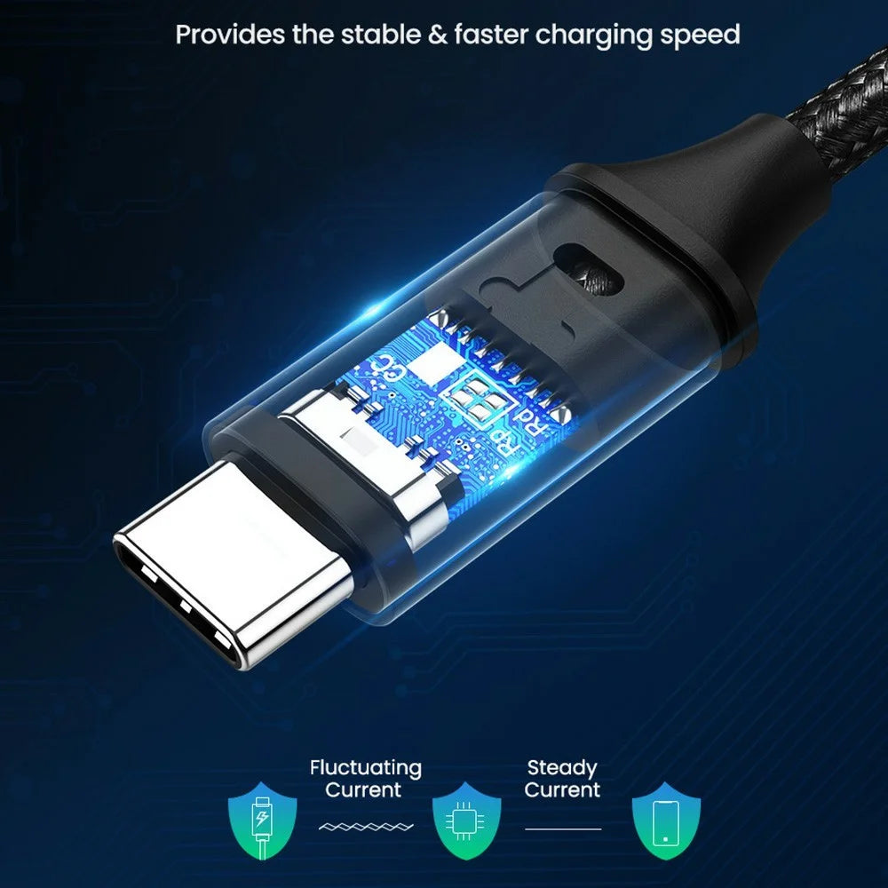 UGREEN 70427 for iPhone 15 Series 100W 4.0 PD USB C to USB C Fast Charging Cable Nylon Braided Type-C Cable for Samsung S20 / MacBook / iPad Pro (1m) - 5