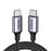 UGREEN 70429 USB C to USB C Nylon Braided Cable 4.0 USB-C PD 100W Power Delivery Fast Charging Sync Data Cable for Samsung S20/MacBook iPad Pro (2m) - 1
