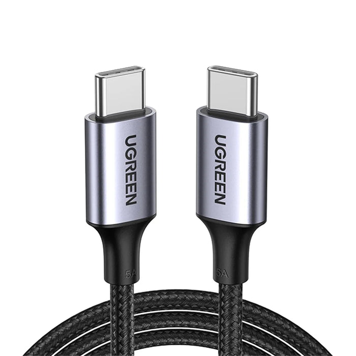 UGREEN 70429 USB C to USB C Nylon Braided Cable 4.0 USB-C PD 100W Power Delivery Fast Charging Sync Data Cable for Samsung S20/MacBook iPad Pro (2m) - 1