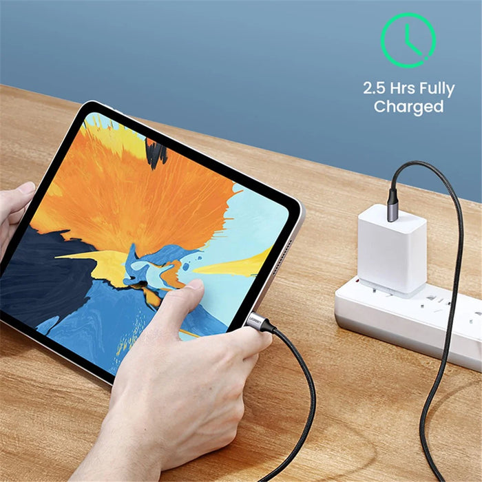 UGREEN 70429 USB C to USB C Nylon Braided Cable 4.0 USB-C PD 100W Power Delivery Fast Charging Sync Data Cable for Samsung S20/MacBook iPad Pro (2m) - 3