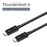 0.8m 100W Fast Charging Thunderbolt 4 Cable 40Gbps Data Transfer Cord Thunderbolt 4 Male to Male Adapter Cable for Thunderbolt 4 Docking Station - Black - 2
