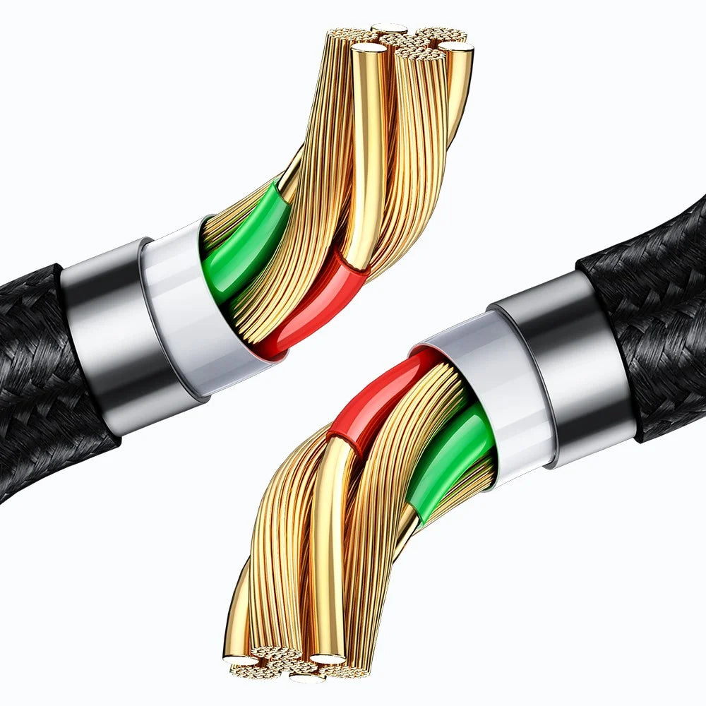 MCDODO CA-1070 1.2m USB A to Micro USB Cable 3A LED Display Charging Cord 480Mbps Data Transmission Cable - Black - 7