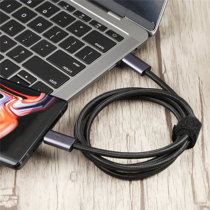 Compatible for MacBoock/iPad Pro/USB C Device 20Gbps Fast Transmission Cable USB C 100W Fast Charging Line 4K 60Hz Video Output, 1m - 5