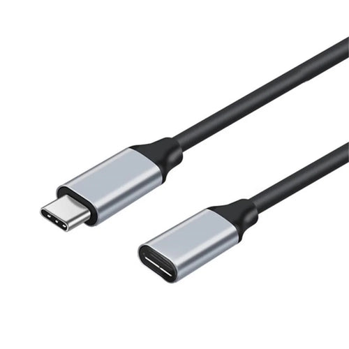 1m USB-C Type-C Male to Female 3.1 Gen1 Extension Cable 400M/s 3A PD 60W Fast Charging Cord 4K HD Sync Data Cable - 1