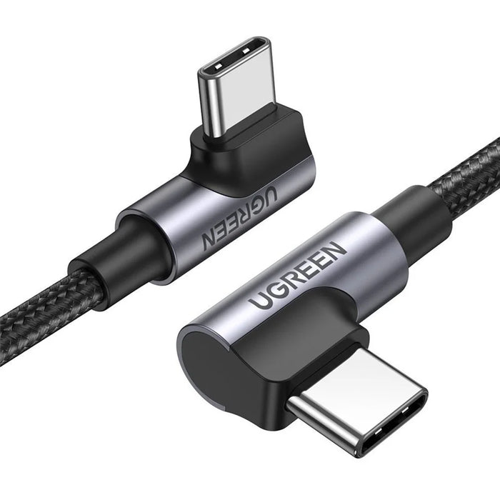 UGREEN 1m USB C to Type C 90 Degree Right Angle Data Cable 100W PD Fast Charge for Laptop/Smartphone/Tablet - 1