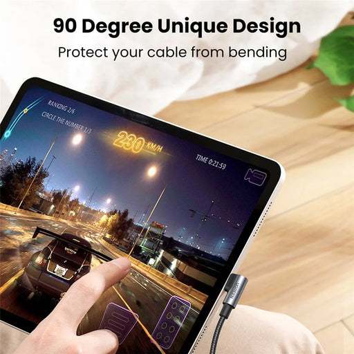 UGREEN 1m USB C to Type C 90 Degree Right Angle Data Cable 100W PD Fast Charge for Laptop/Smartphone/Tablet - 2