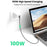UGREEN 1m USB C to Type C 90 Degree Right Angle Data Cable 100W PD Fast Charge for Laptop/Smartphone/Tablet - 3