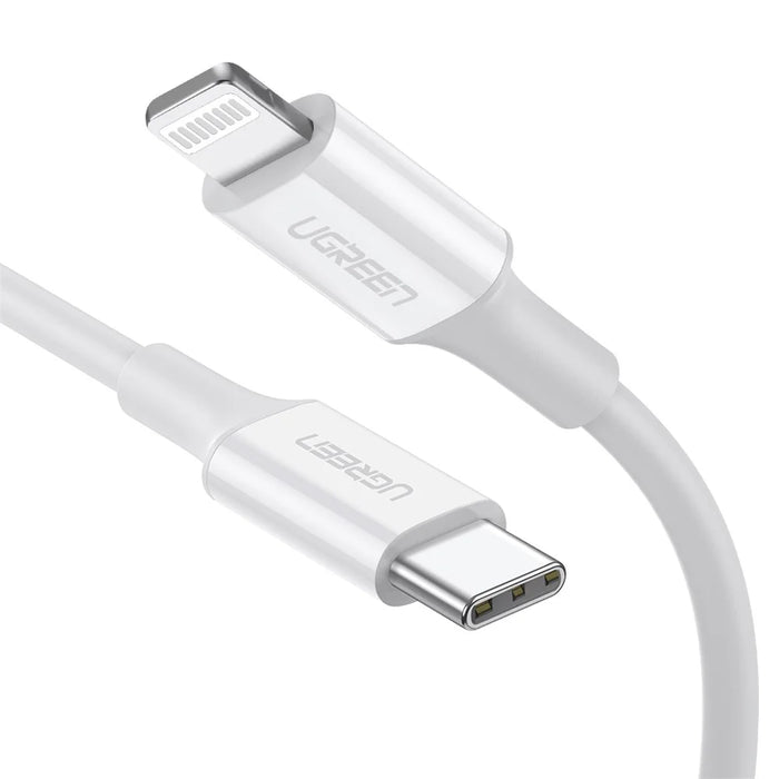 UGREEN 1m for iPhone/iPad/iPod MFI Certified Type-C to Lightning 3A PD Fast Charging Wire 480Mbps High Speed Data Cable - 1