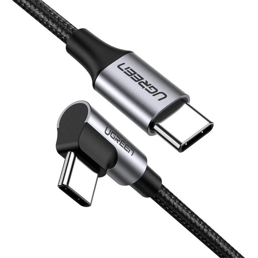 UGREEN 2m PD 60W USB C to C L-shaped Fast Charge Cable Support 480Mbps Data Syncing - 1