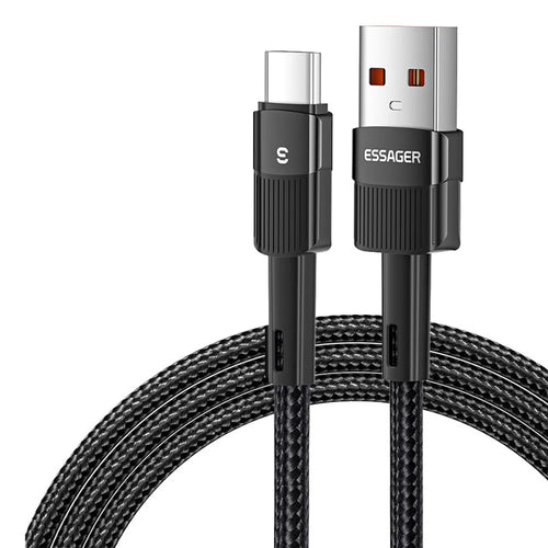 ESSAGER 3m USB to Type C Cable Fast Charging 480Mbps Transmission Cord - Black - 1
