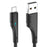 ESSAGER 2m Phone Charge Cable USB to Micro USB 2.4A Fast Charging 480Mbps Transfer Wire LED Light Design Cord - Black - 1