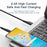 ESSAGER 2m Phone Charge Cable USB to Micro USB 2.4A Fast Charging 480Mbps Transfer Wire LED Light Design Cord - Black - 6