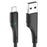 ESSAGER 1m USB to Micro USB Fast Charging Cable 480Mbps Transmission Cord with LED Light Indicator - Black - 1