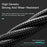ESSAGER 1m Cell Phone Cable USB to iP 2.4A Fast Charging Cord 480Mbps Transfer Braided Design LED Light Design Line for Lightning Devices - Black - 7