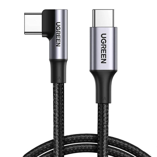 UGREEN 70645 for iPhone 15 Series 2m USB C Cable 100W PD Fast Charging Cord Type-C Male to Type-C Male 90 Degree Elbow Data Cable - 1