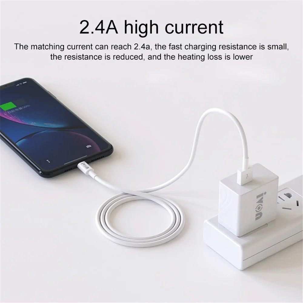 IVON CA70 1m USB to Micro USB Data Cable Support 2.4A Fast Charging - 3