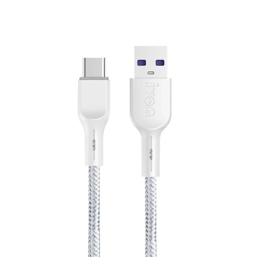 IVON CA85 1-Meter Type-C / USB-C to USB Super Fast Charging Cable High-Speed Data Transmission Cell Phone Cord - 1