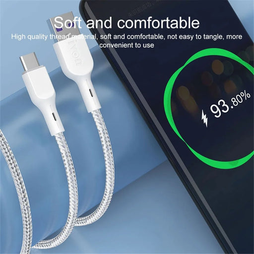 IVON CA85 1-Meter Type-C / USB-C to USB Super Fast Charging Cable High-Speed Data Transmission Cell Phone Cord - 2