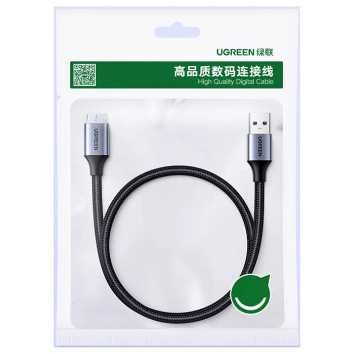 UGREEN 80792 0.5m USB 3.0 to Micro USB Charging Cable Charge Cord Nylon Braided External Hard Drive Data Cable - 7