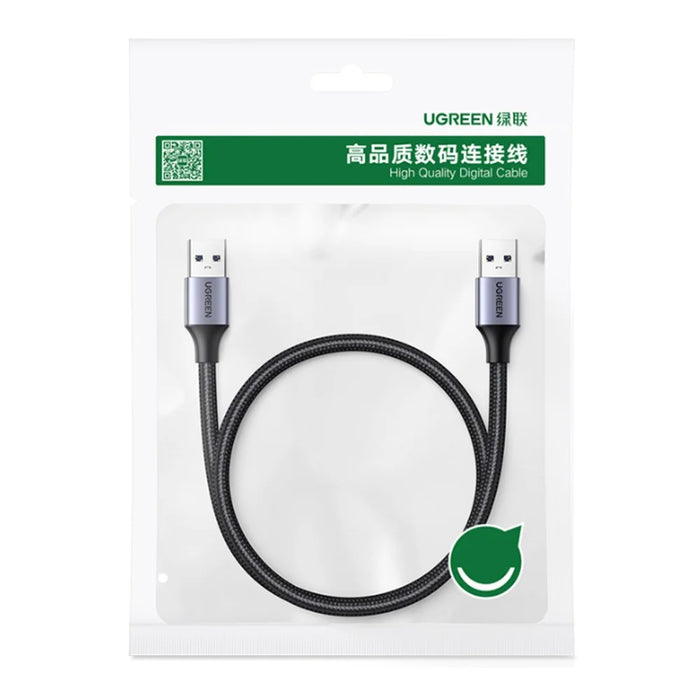 UGREEN For Hard Disk Driver TV USB Hub Camera USB 3.0 Male to Male Braided Data Cable, 2m - 6