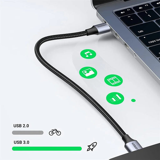 UGREEN For MacBook Pro iPad Pro USB C Extension Cable Thunderbolt 3 Type C Extender Cord Support 100W PD Fast Charging - 2