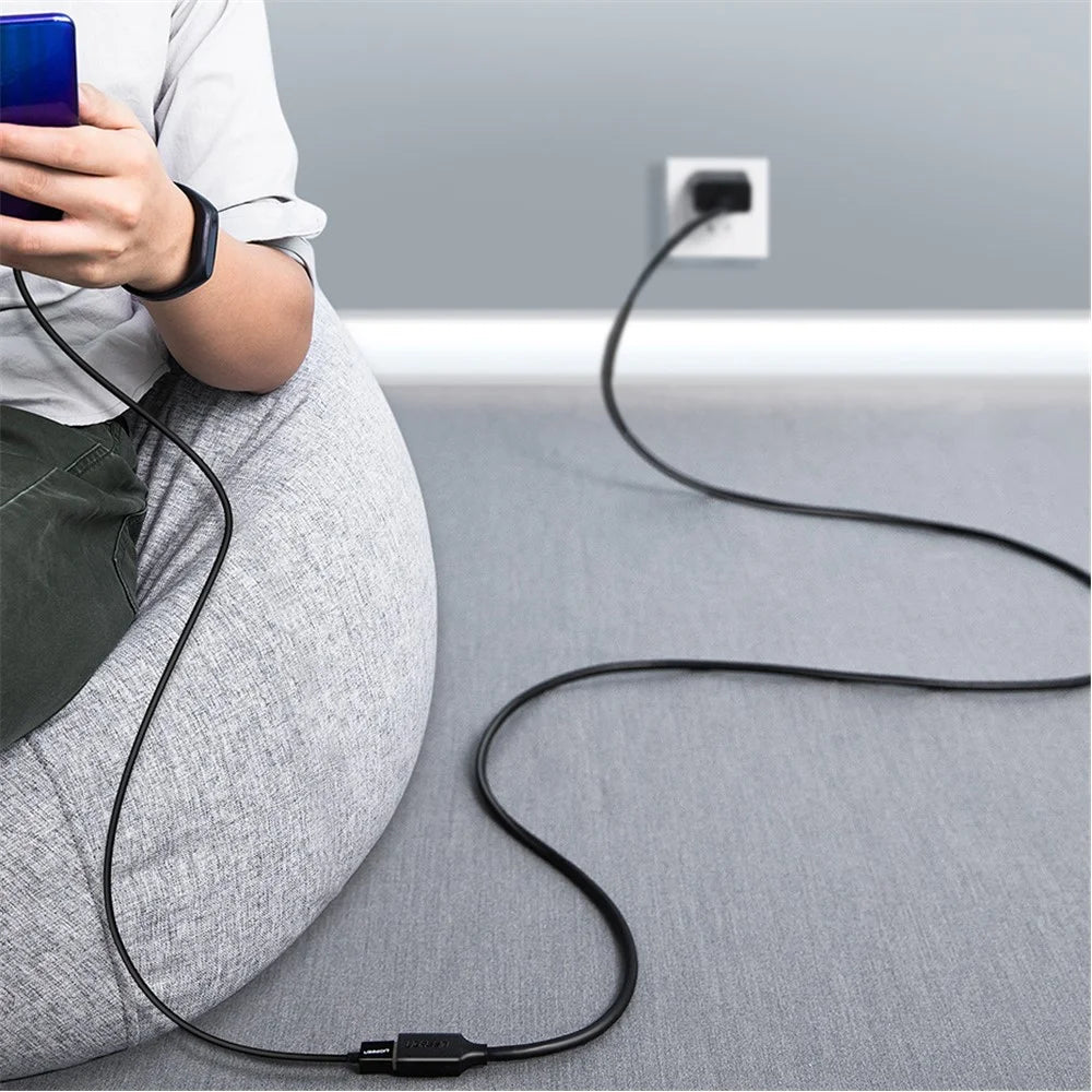 UGREEN 30126 1.5m USB 3.0 Extension Adapter Cord USB Male to Female Cable Data Transfer for Webcam USB Keyboard Mouse Flash Drive - 4