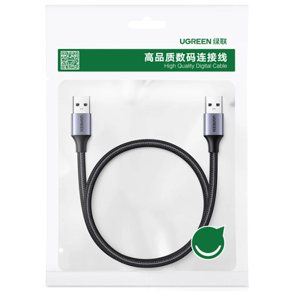 UGREEN 80789 USB 3.0 Male to Male Braided Cable 0.5m Fast Speed Data Transmission Cord for Laptop/Flash Drive/Computer - 6