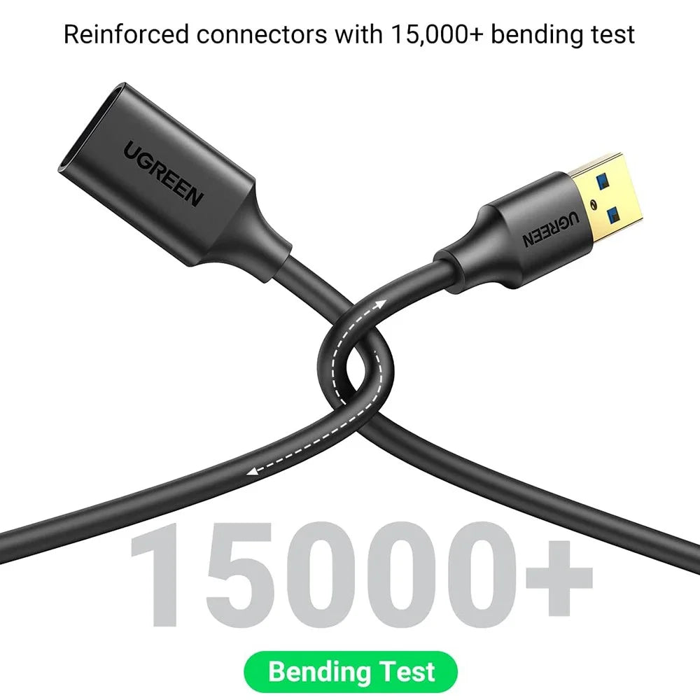 UGREEN 30127 3m USB 3.0 Male to Female Extension Cable High Speed Data Transfer Cord for Webcam Gamepad USB Keyboard Mouse - 3