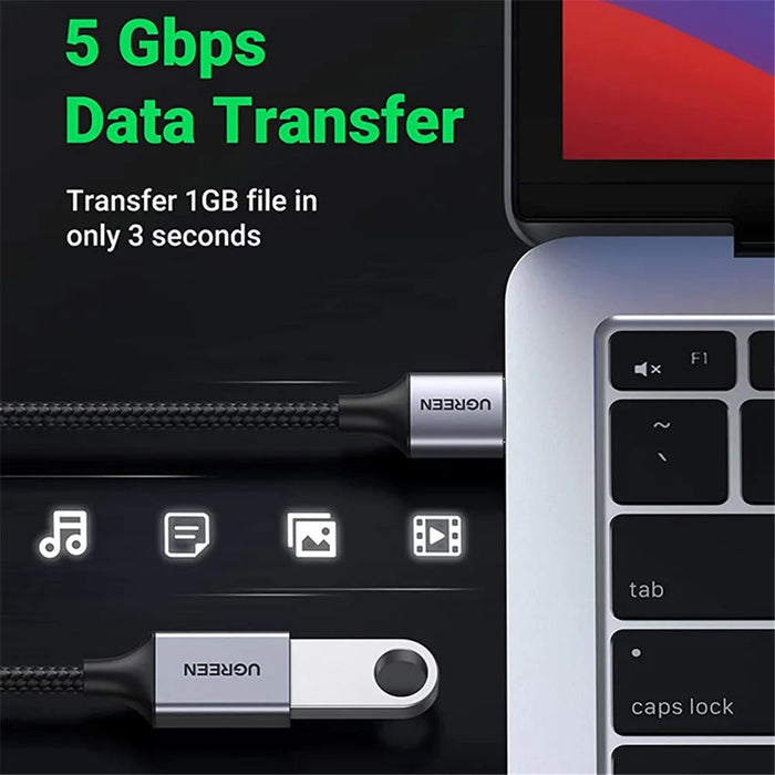 UGREEN 2m USB 3.0 Extension Cable Type A Male to Female 5Gbps Data Transfer Extension Cable for Printer Scanner Card Reader Hub - 6