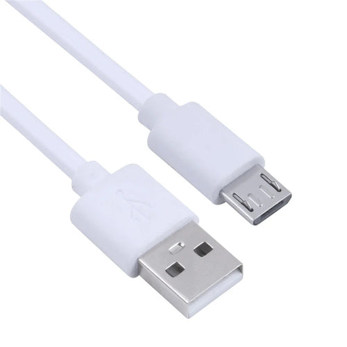 30cm USB to Micro USB Mobile Phone Charger Cord Copper Core Charging Cable - White - 1