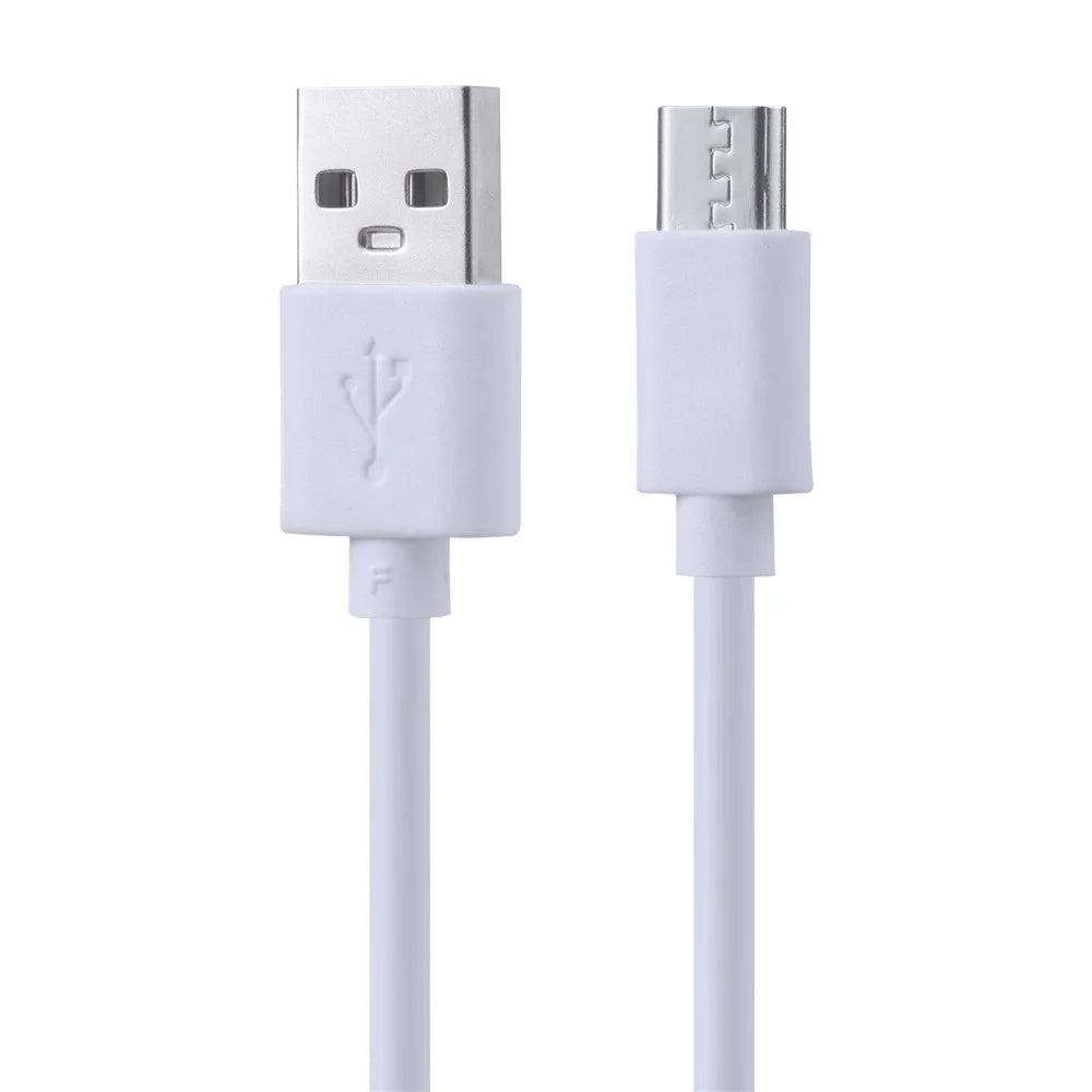50cm USB to Micro USB Copper Core Charging Cable TPE Wire for Android Mobile Phone Tablet - White - 1