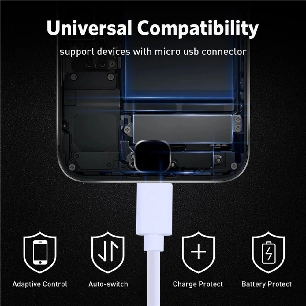 100cm Universal USB to Micro USB Charging Cable for Android Mobile Phone Tablet Copper Core TPE Wire (Not Support Data Transfer) - White - 6