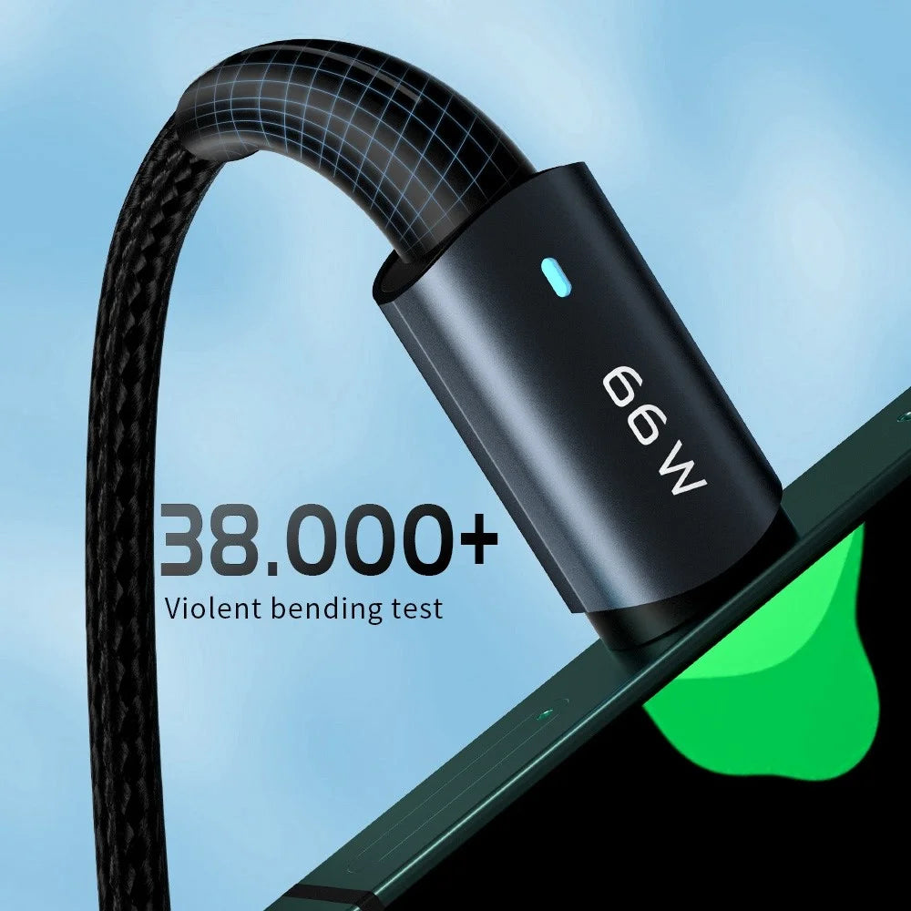 ESSAGER 0.5m Braided Design USB to Type C Cable 6A Fast Charging 480Mbps Transmission Wire for Tablet Laptop Smartphone - 6