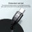 For iPhone 15 Series 2m 4-in-1 66W 6A 4-Output Fast Charging Charging Cable USB to 8Pin+Micro USB+Dual Type-C Braided Cable Adapter - Black - 4