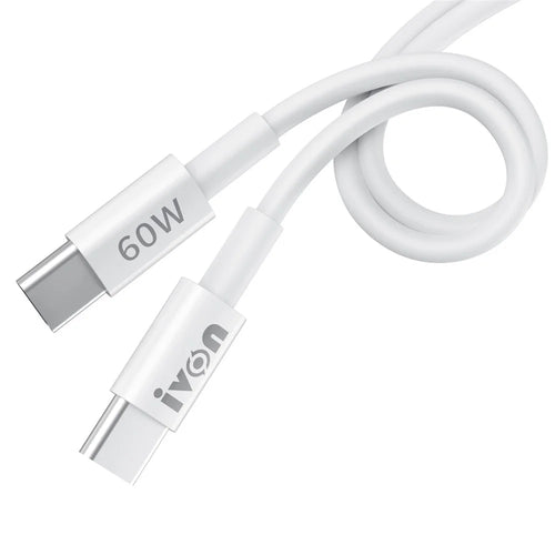 IVON CA203 for iPhone 15 Series 1m 60W PD Type-C to Type-C Fast Charging Cord Data Cable - 1