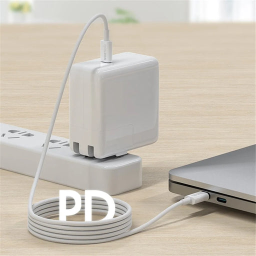 NORTHJO 2m 60W USB C to USB C PD Fast Charging Cable 480Mbps Data Transmission Cord - White - 2