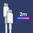 NORTHJO 2m 60W USB C to USB C PD Fast Charging Cable 480Mbps Data Transmission Cord - White - 5