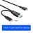 UC-165 Combo USB Cable USB 3.1 Type-C+USB3.0 Type-A Host to Micro USB 3.0 Target Data Cable for Disk - 5