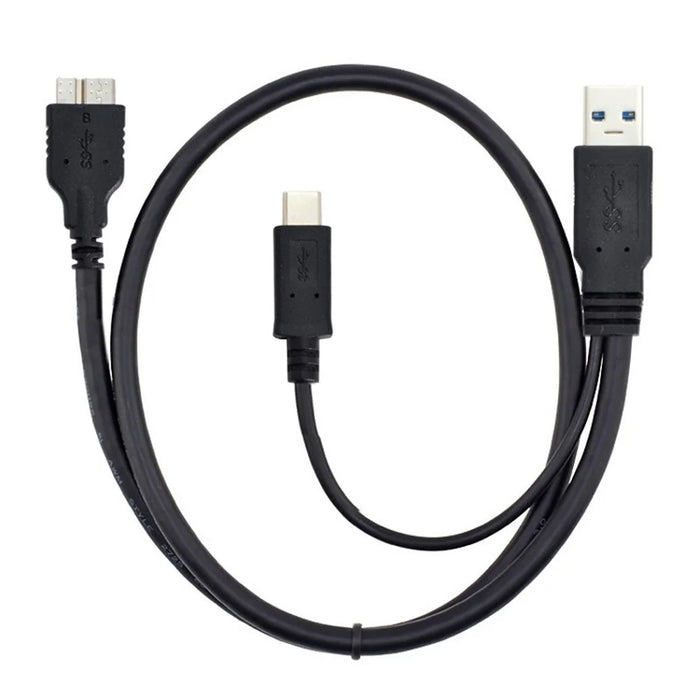 UC-165 Combo USB Cable USB 3.1 Type-C+USB3.0 Type-A Host to Micro USB 3.0 Target Data Cable for Disk - 7